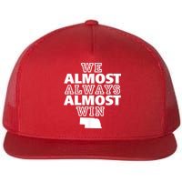 We Almost Always Almost Win Nebraska Map Funny Flat Bill Trucker Hat