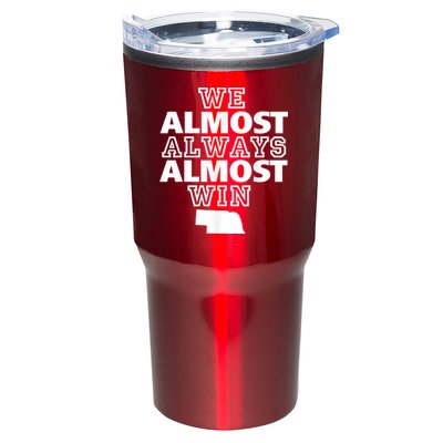 We Almost Always Almost Win Nebraska Map Funny Tumbler