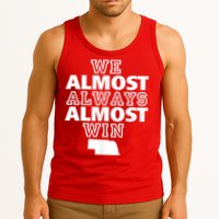 We Almost Always Almost Win Nebraska Map Funny Tank Top
