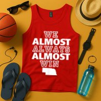 We Almost Always Almost Win Nebraska Map Funny Tank Top