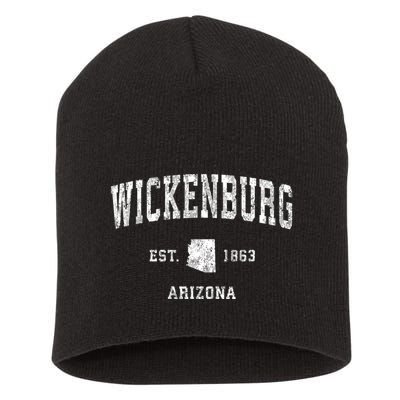 Wickenburg Arizona Az Vintage Established Sports Design Short Acrylic Beanie