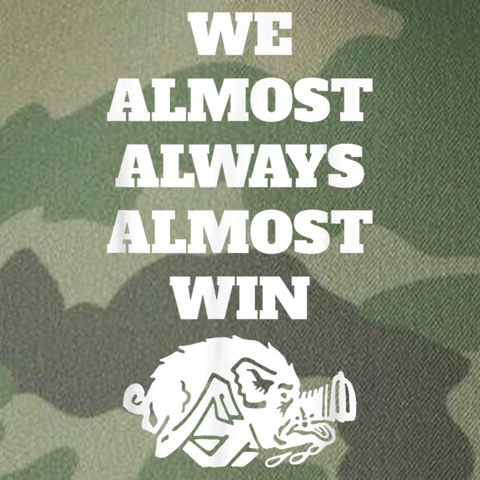 We Almost Always Almost Win Arkansas We Almost Always Almost Win Funny Legacy Tie Dye Trucker Hat