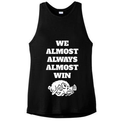 We Almost Always Almost Win Arkansas We Almost Always Almost Win Funny Ladies PosiCharge Tri-Blend Wicking Tank