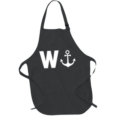 W And Anchor Full-Length Apron With Pockets