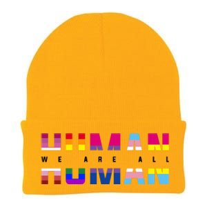 We Are All Human LGBT Pride Knit Cap Winter Beanie