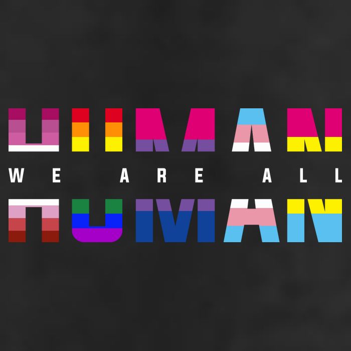 We Are All Human LGBT Pride Cool Comfort Performance Bucket Hat