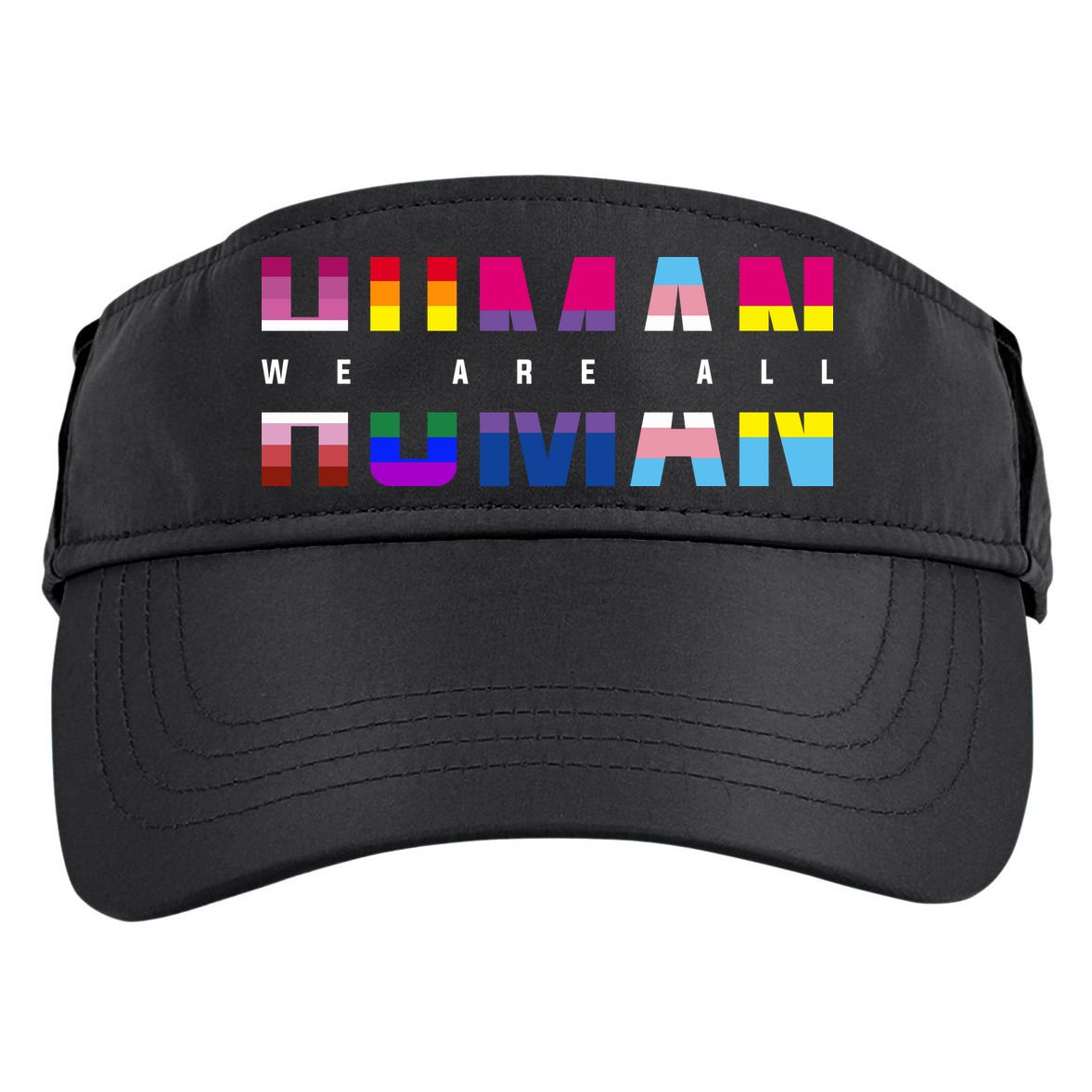 We Are All Human LGBT Pride Adult Drive Performance Visor