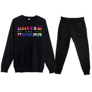 We Are All Human LGBT Pride Premium Crewneck Sweatsuit Set