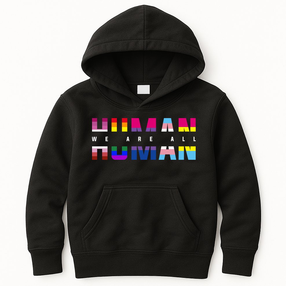 We Are All Human LGBT Pride Kids Hoodie