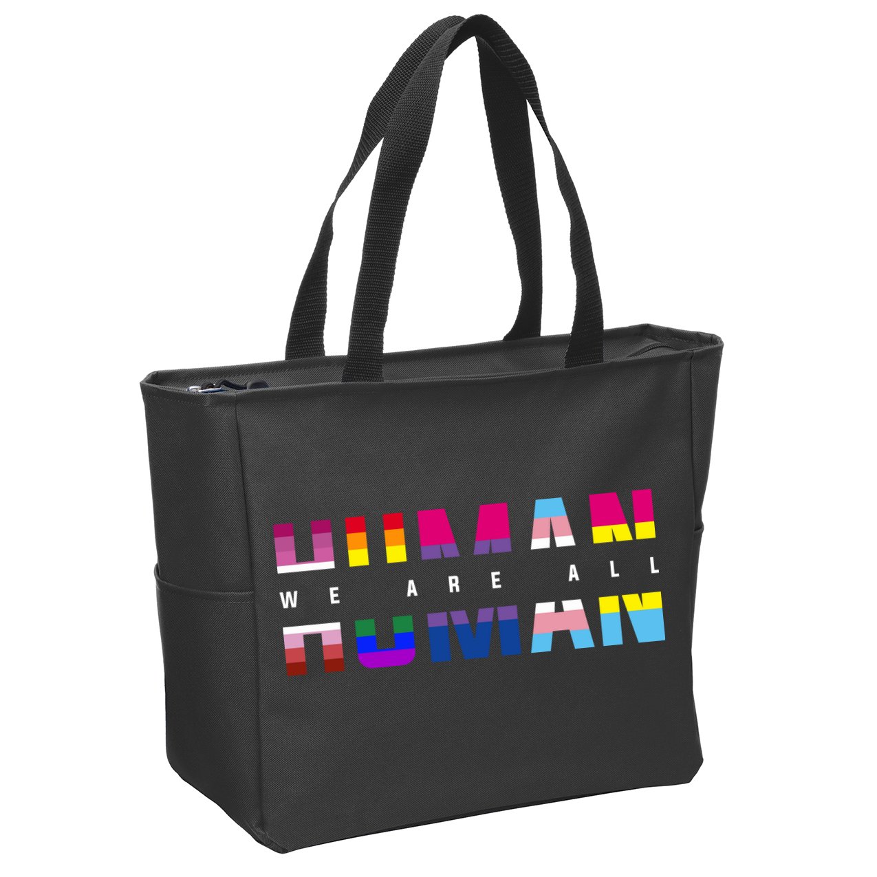 We Are All Human LGBT Pride Zip Tote Bag