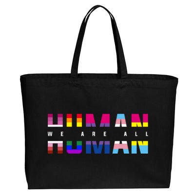 We Are All Human LGBT Pride Cotton Canvas Jumbo Tote