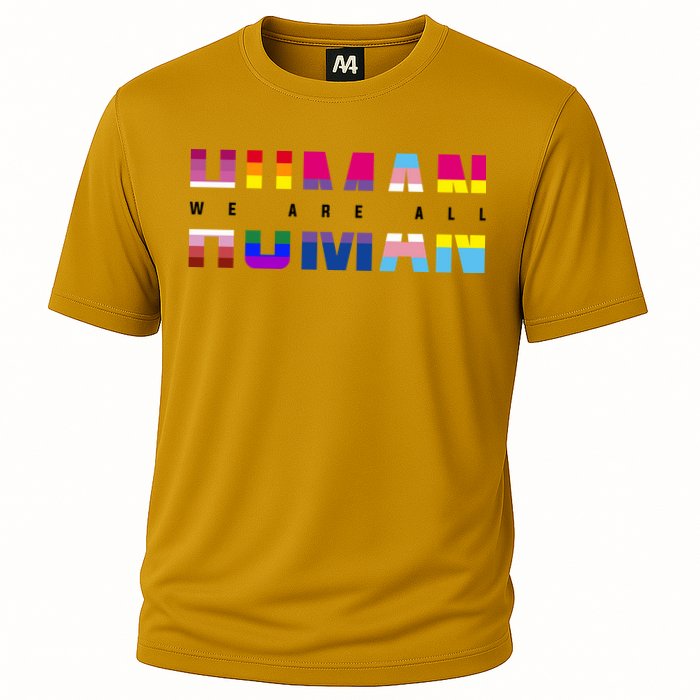 We Are All Human LGBT Pride Cooling Performance Crew T-Shirt
