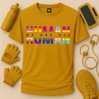We Are All Human LGBT Pride Cooling Performance Crew T-Shirt