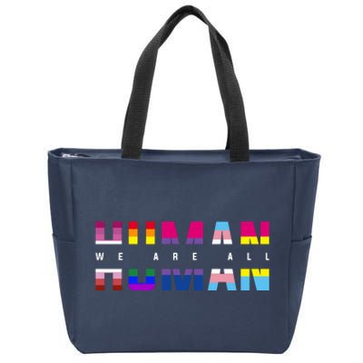 We Are All Human LGBT Pride Zip Tote Bag