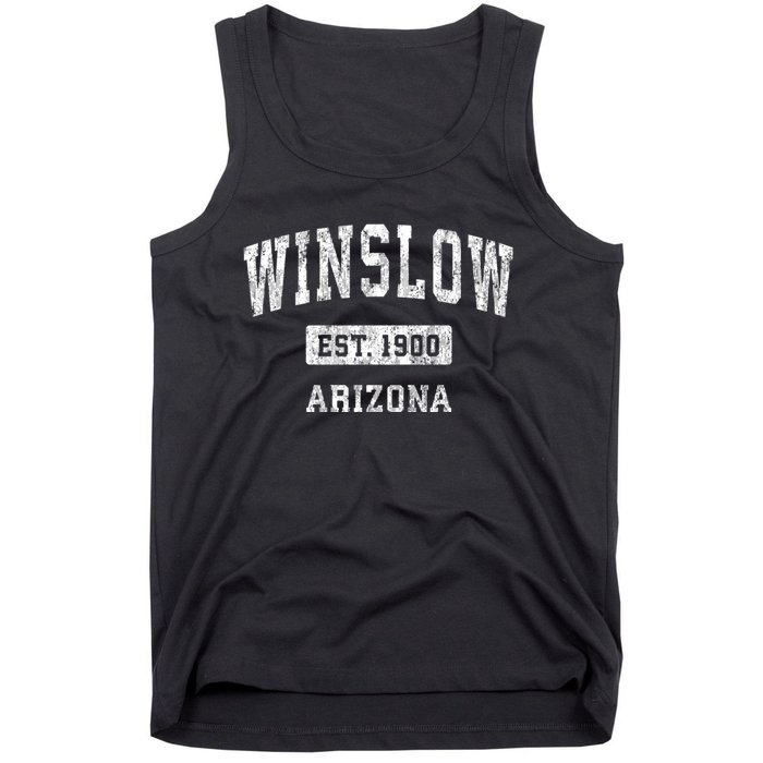 Winslow Arizona Az Vintage Sports Established Design Tank Top