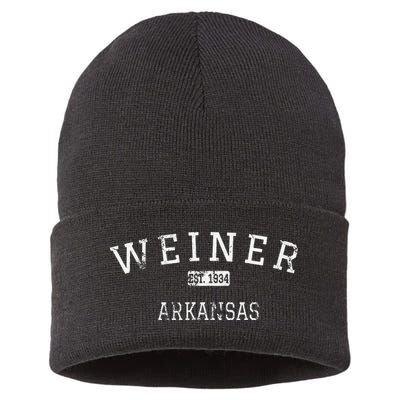 Weiner Arkansas Ar Vintage Sustainable Knit Beanie