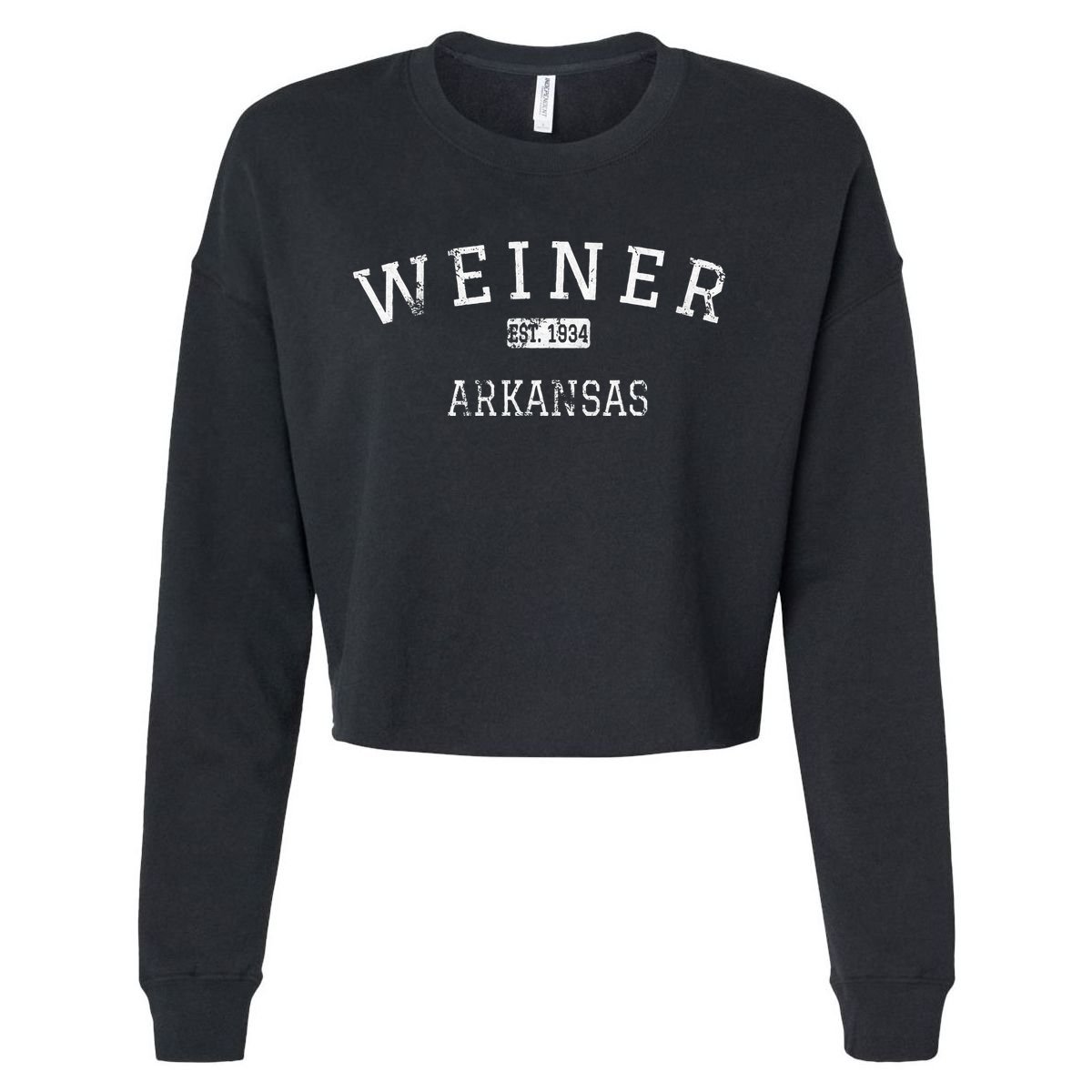 Weiner Arkansas Ar Vintage Cropped Pullover Crew