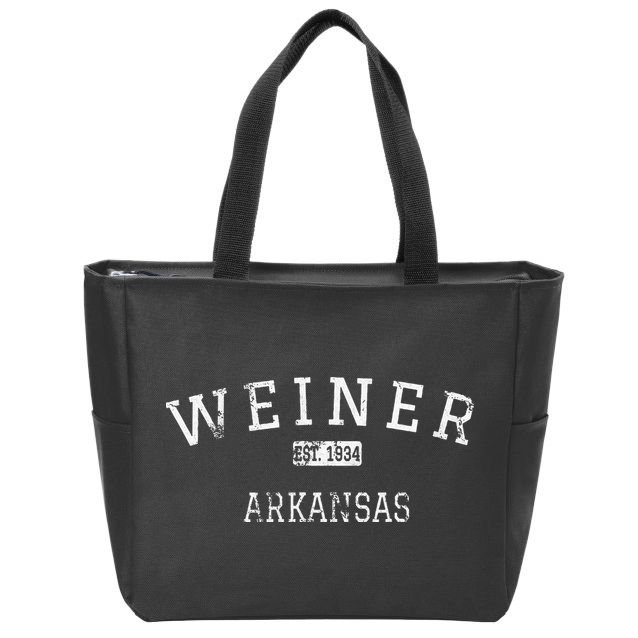 Weiner Arkansas Ar Vintage Zip Tote Bag