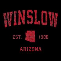Winslow Arizona Az Vintage Sports Design Red Print Backpack