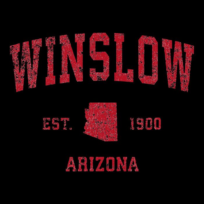 Winslow Arizona Az Vintage Sports Design Red Print Backpack