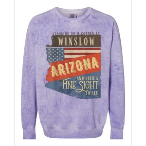 Winslow Arizona Az Us 66 Take It Easy Est. 1926 Mother Road Colorblast Crewneck Sweatshirt