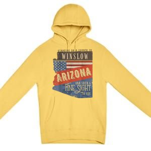 Winslow Arizona Az Us 66 Take It Easy Est. 1926 Mother Road Premium Pullover Hoodie