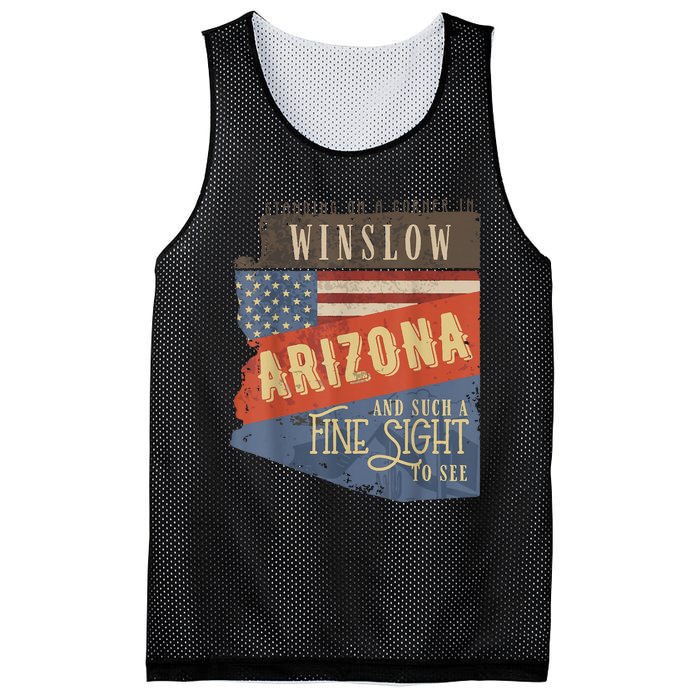 Winslow Arizona Az Us 66 Take It Easy Est. 1926 Mother Road Mesh Reversible Basketball Jersey Tank