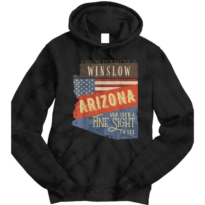 Winslow Arizona Az Us 66 Take It Easy Est. 1926 Mother Road Tie Dye Hoodie