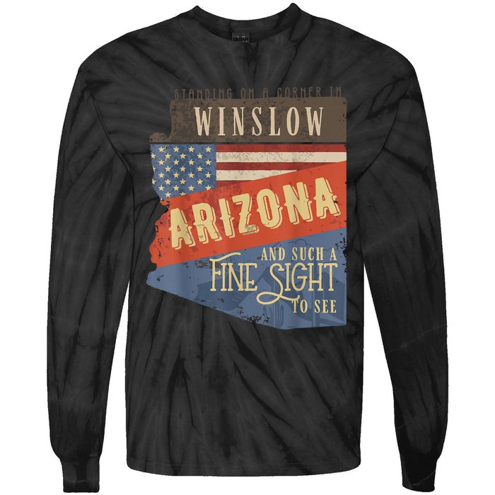 Winslow Arizona Az Us 66 Take It Easy Est. 1926 Mother Road Tie-Dye Long Sleeve Shirt