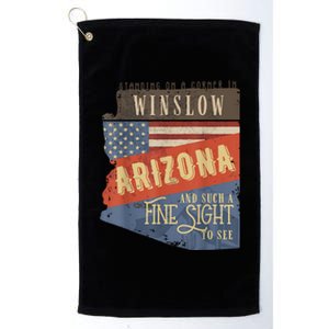 Winslow Arizona Az Us 66 Take It Easy Est. 1926 Mother Road Platinum Collection Golf Towel