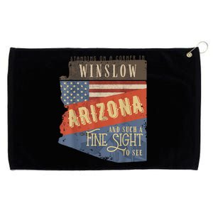 Winslow Arizona Az Us 66 Take It Easy Est. 1926 Mother Road Grommeted Golf Towel