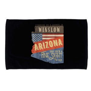 Winslow Arizona Az Us 66 Take It Easy Est. 1926 Mother Road Microfiber Hand Towel