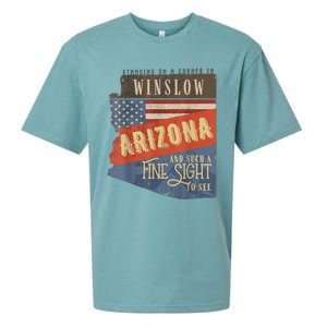 Winslow Arizona Az Us 66 Take It Easy Est. 1926 Mother Road Sueded Cloud Jersey T-Shirt