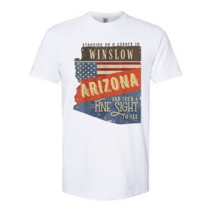 Winslow Arizona Az Us 66 Take It Easy Est. 1926 Mother Road Softstyle CVC T-Shirt