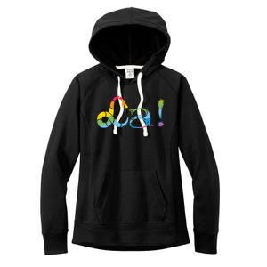 We All Are Hu Lgbtq Pride Freedom Love Heart Funny Gift Women's Fleece Hoodie