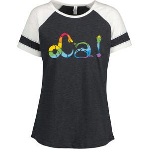 We All Are Hu Lgbtq Pride Freedom Love Heart Funny Gift Enza Ladies Jersey Colorblock Tee