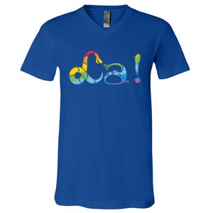 We All Are Hu Lgbtq Pride Freedom Love Heart Funny Gift V-Neck T-Shirt