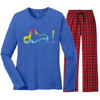 We All Are Hu Lgbtq Pride Freedom Love Heart Funny Gift Women's Long Sleeve Flannel Pajama Set 