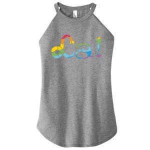 We All Are Hu Lgbtq Pride Freedom Love Heart Funny Gift Women's Perfect Tri Rocker Tank