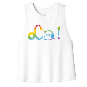 We All Are Hu Lgbtq Pride Freedom Love Heart Funny Gift Women's Racerback Cropped Tank