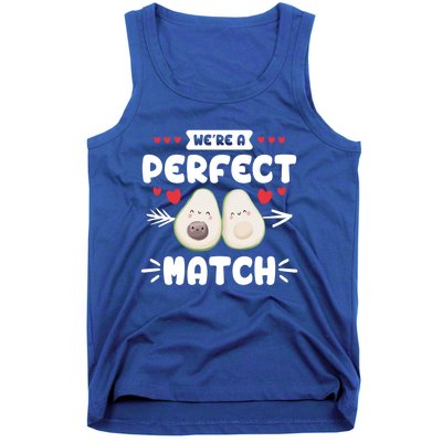 We Are A Perfect Match Couple Love Vegan Valentine's Day Cute Gift Tank Top