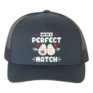 We Are A Perfect Match Couple Love Vegan Valentine's Day Cute Gift Yupoong Adult 5-Panel Trucker Hat