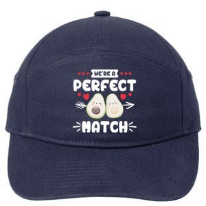 We Are A Perfect Match Couple Love Vegan Valentine's Day Cute Gift 7-Panel Snapback Hat