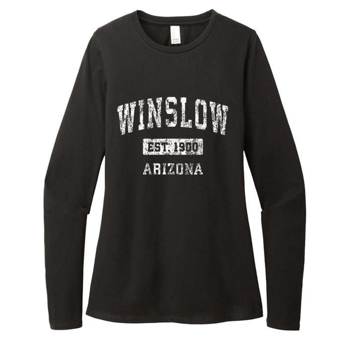 Winslow Arizona Az Vintage Sports Established Womens CVC Long Sleeve Shirt