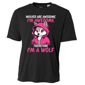 Wolves Are Awesome IM Awesome Therefore IM A Wolf Cooling Performance Crew T-Shirt