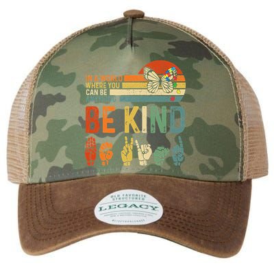 World Autism Awareness Day Hands Signs Autism Puzzle Legacy Tie Dye Trucker Hat