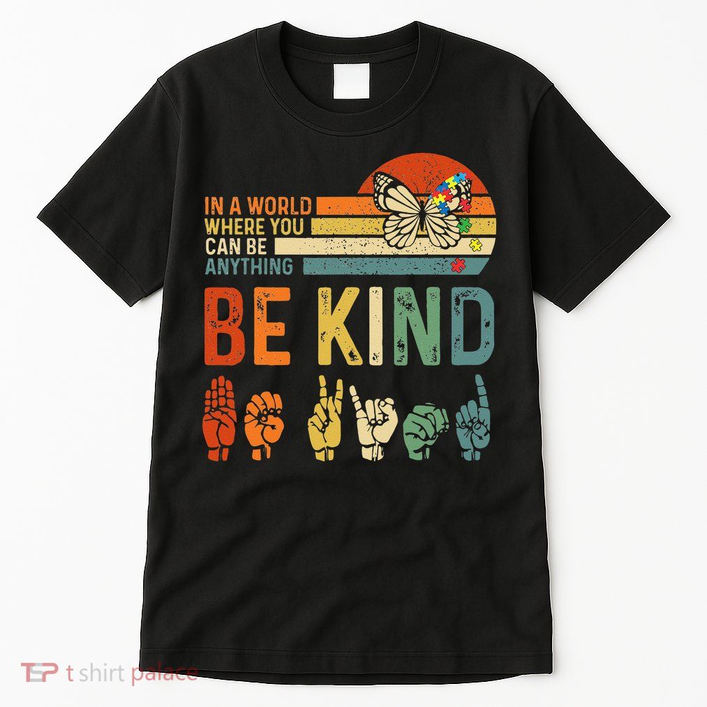 World Autism Awareness Day Hands Signs Autism Puzzle Tall T-Shirt