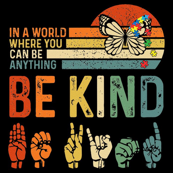 World Autism Awareness Day Hands Signs Autism Puzzle V-Neck T-Shirt