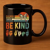World Autism Awareness Day Hands Signs Autism Puzzle 11oz C Handle Ceramic Mug