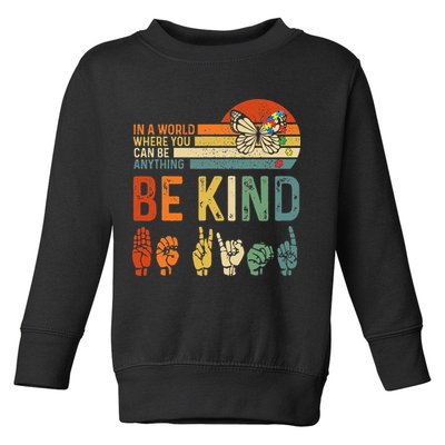 World Autism Awareness Day Hands Signs Autism Puzzle Toddler Sweatshirt